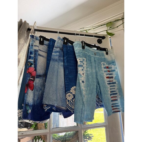 Pants - 6 piece women’s size 3x-large blue legging shorts
